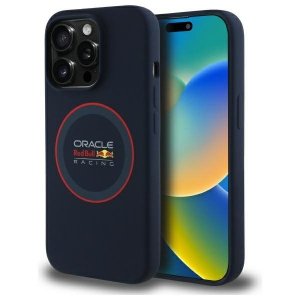 Red Bull RBHMP14L24SIILVR iPhone 14 Pro  6.1 hardcase granatowy/navy Silicone Red Ring MagSafe