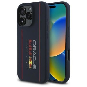 Red Bull RBHMP16L24SIOLRV iPhone 16 Pro  6.3 hardcase granatowy/navy Silicone Vertical Logo MagSafe