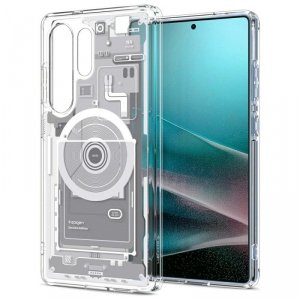 Etui Spigen Ultra Hybrid Mag MagSafe do  Samsung Galaxy S25 Ultra zero one biały
