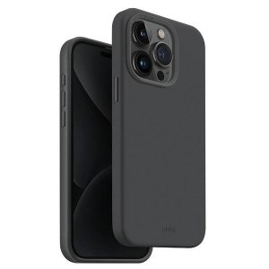 UNIQ etui Lino Hue iPhone 15 Pro 6.1Magclick Charging szary/charcoal grey