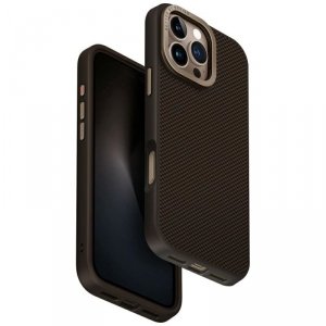 Etui UNIQ Keva Max do iPhone 16 Pro Max  Magclick Charging Camera Stand brązowy