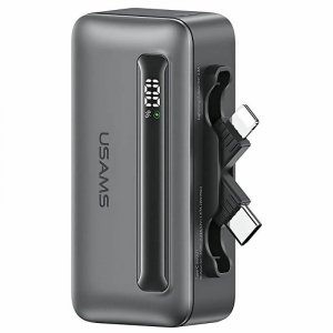 USAMS Powerbank 4500mAh USB-C/Lightning  20W PD Fast Charge szary/tarnish XB Series 4K5CD23301 (US-CD233)