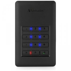 Przenośny dysk zewnętrzny Verbatim Store n Go z klawiaturą HDD 1TB czarny 53401