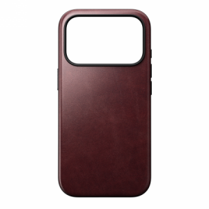 NOMAD Modern Leather Case - skórzane etui do iPhone 17 Pro kompatybilne z MagSafe, skóra Horween (burgundy)