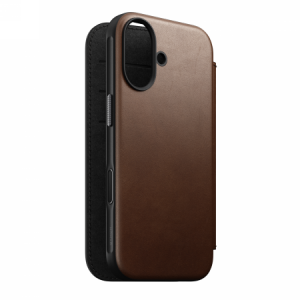 NOMAD Modern Leather Folio - skórzane etui do iPhone 17 kompatybilne z MagSafe (brown)
