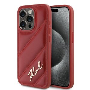 Etui Karl Lagerfeld do iPhone 15 Pro 6.1” – Case Premium z Logo, Czerwone