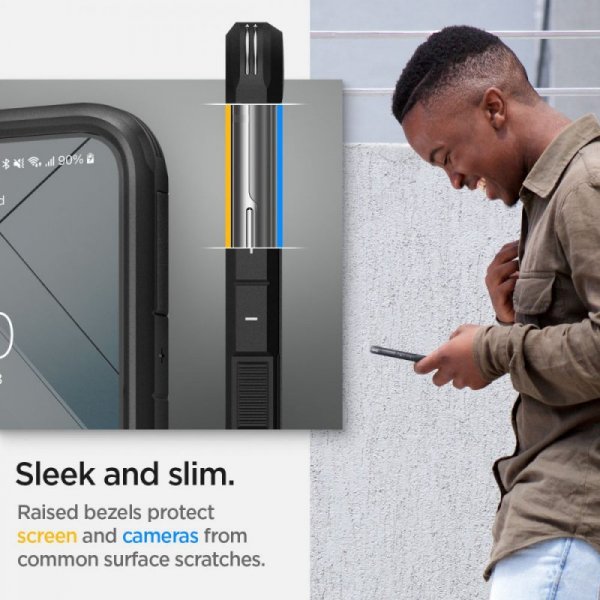 PANCERNE ETUI SPIGEN TOUGH ARMOR  GALAXY S22 BLACK