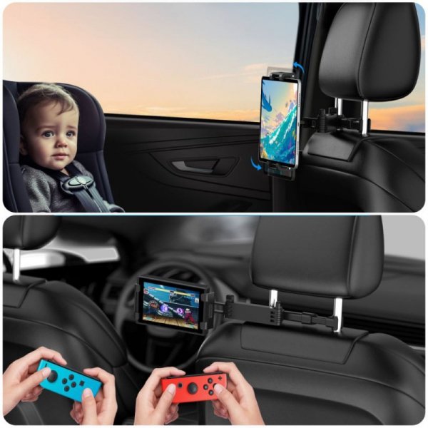 TECH-PROTECT V1 STRETCHABLE HEADREST CAR MOUNT FOR TABLET BLACK
