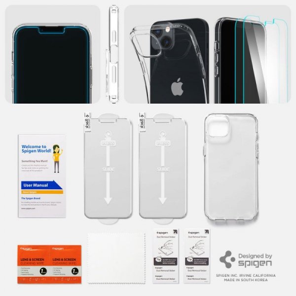 ETUI SPIGEN  CRYSTAL PACK IPHONE 14 PLUS / 15 PLUS CRYSTAL CLEAR