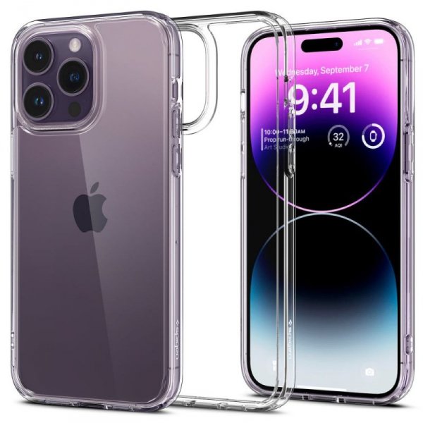 ETUI SPIGEN  ULTRA HYBRID IPHONE 14 PRO MAX CRYSTAL CLEAR