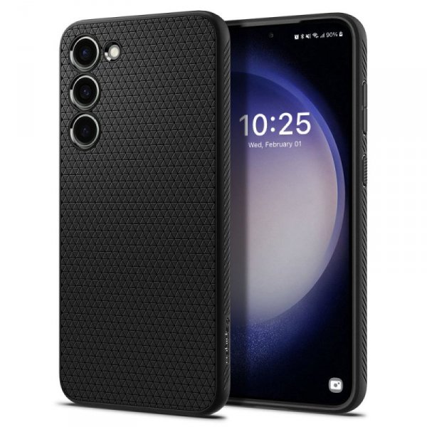 ETUI SPIGEN  LIQUID AIR GALAXY S23+ PLUS MATTE BLACK