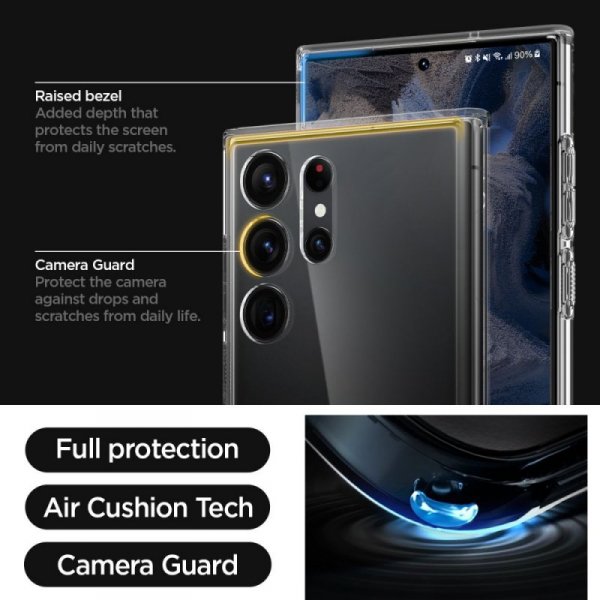ETUI SPIGEN  ULTRA HYBRID GALAXY S23 ULTRA CRYSTAL CLEAR