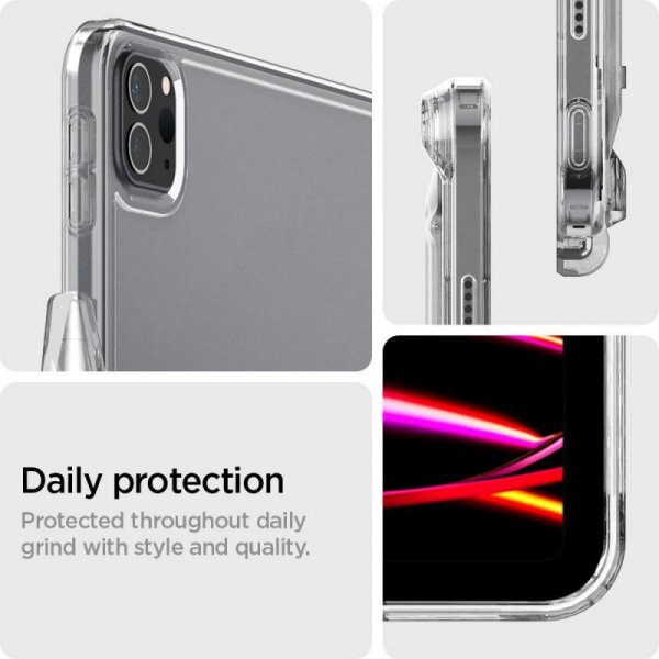 ETUI SPIGEN  AIRSKIN HYBRID ”S” IPAD PRO 12.9 4 / 5 / 6 / 2020-2022 CRYSTAL CLEAR