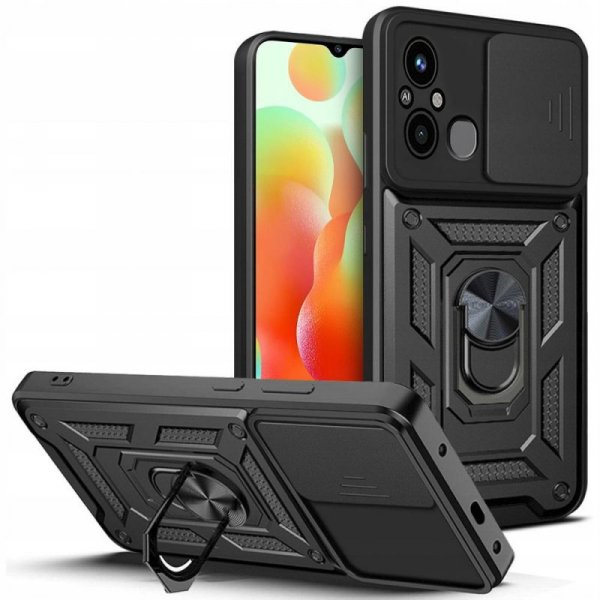 PANCERNE ETUI PLECKI NAKŁADKA CASE TECH-PROTECT  CAMSHIELD PRO XIAOMI REDMI 12C BLACK