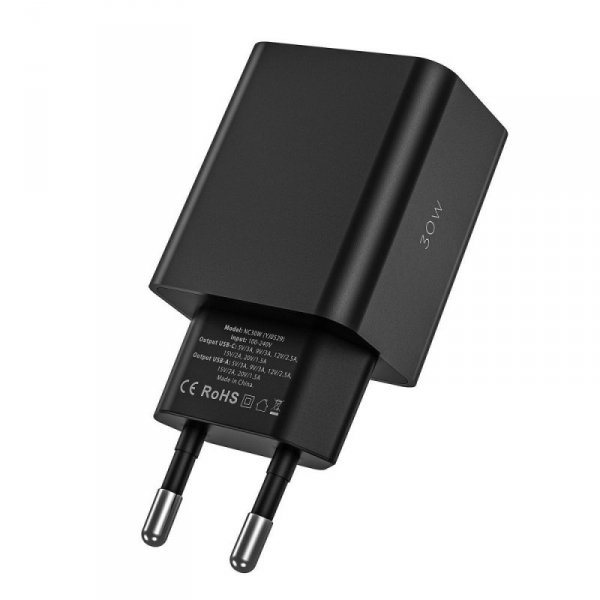 TECH-PROTECT NC30W 2-PORT ŁADOWARKA SIECIOWA  PD30W/QC3.0 WHITE
