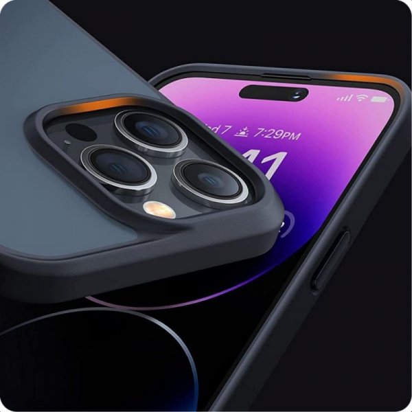 ETUI PLECKI CASE NAKŁADKA TECH-PROTECT  MAGMAT IPHONE 15 PRO MAX BLACK/CLEAR