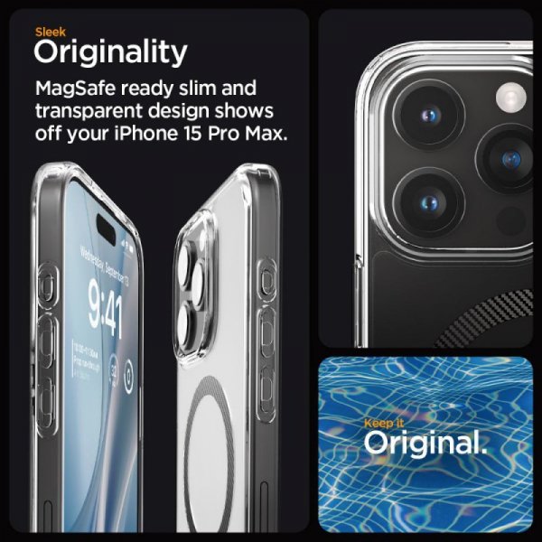ETUI SPIGEN  ULTRA HYBRID MAG MAGSAFE IPHONE 15 PRO MAX CARBON FIBER