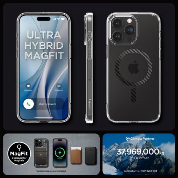 ETUI SPIGEN  ULTRA HYBRID MAG MAGSAFE IPHONE 15 PRO MAX CARBON FIBER