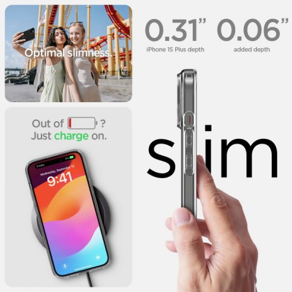 ETUI SPIGEN  LIQUID CRYSTAL IPHONE 15 PLUS CRYSTAL CLEAR
