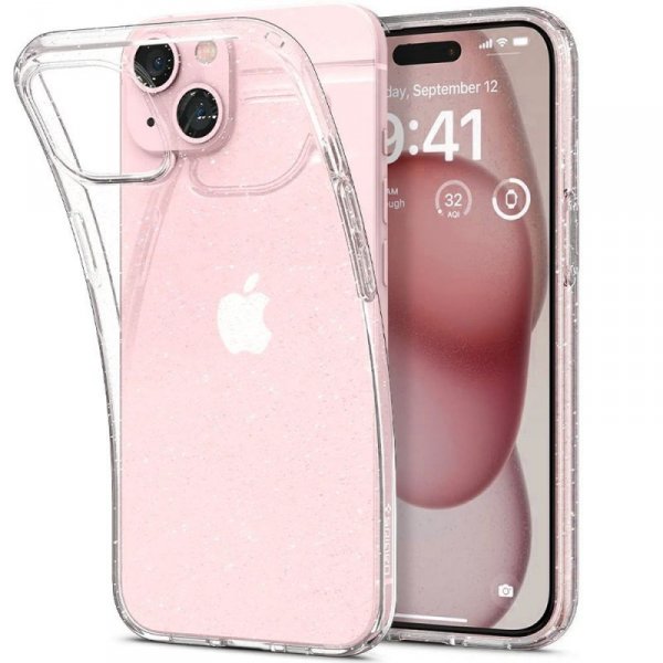 ETUI SPIGEN  LIQUID CRYSTAL IPHONE 15 PLUS GLITTER CRYSTAL