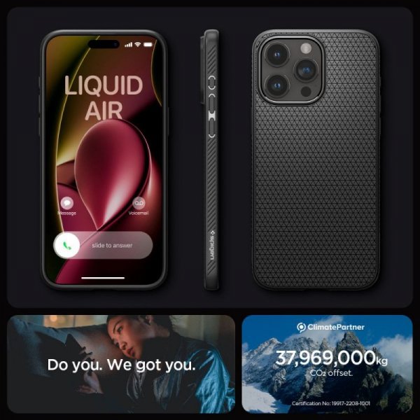 ETUI SPIGEN  LIQUID AIR IPHONE 15 PRO MATTE BLACK