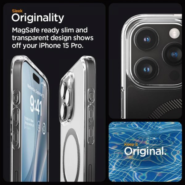 ETUI SPIGEN  ULTRA HYBRID MAG MAGSAFE IPHONE 15 PRO CARBON FIBER