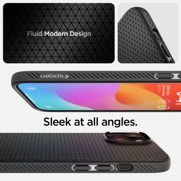 ETUI SPIGEN  LIQUID AIR IPHONE 15 MATTE BLACK