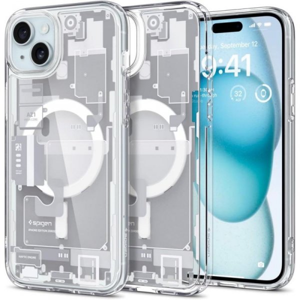 ETUI SPIGEN  ULTRA HYBRID MAG MAGSAFE IPHONE 15 ZERO ONE WHITE