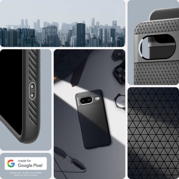 ETUI SPIGEN  LIQUID AIR GOOGLE PIXEL 8 MATTE BLACK