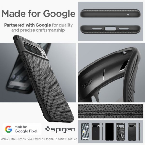 ETUI SPIGEN  LIQUID AIR GOOGLE PIXEL 8 PRO MATTE BLACK