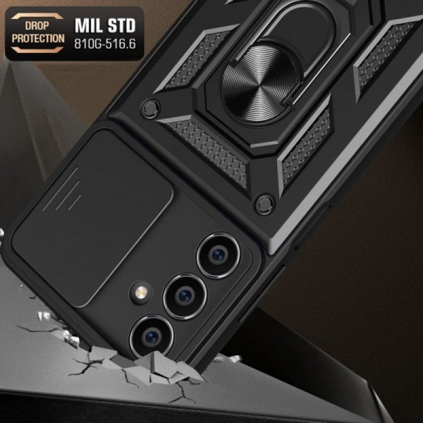 PANCERNE ETUI PLECKI NAKŁADKA CASE TECH-PROTECT  CAMSHIELD PRO SAMSUNG GALAXY S23 FE BLACK