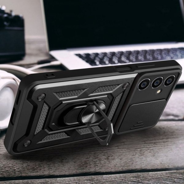 PANCERNE ETUI PLECKI NAKŁADKA CASE TECH-PROTECT  CAMSHIELD PRO SAMSUNG GALAXY S23 FE BLACK