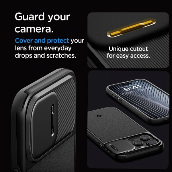 ETUI SPIGEN  OPTIK ARMOR MAG MAGSAFE IPHONE 15 PRO BLACK