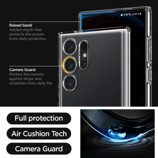 ETUI SPIGEN  ULTRA HYBRID ”S” GALAXY S24 ULTRA CRYSTAL CLEAR