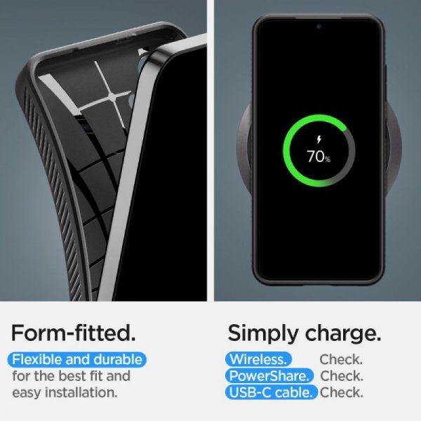 ETUI SPIGEN  LIQUID AIR GALAXY S24+ PLUS MATTE BLACK