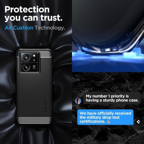 ETUI SPIGEN  RUGGED ARMOR XIAOMI 13T / 13T PRO MATTE BLACK