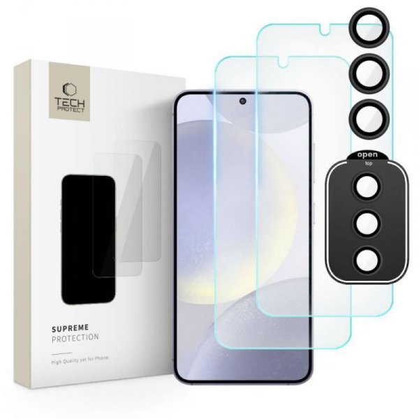 SZKŁO HARTOWANE TECH-PROTECT SUPREME SET SAMSUNG GALAXY S24 CLEAR