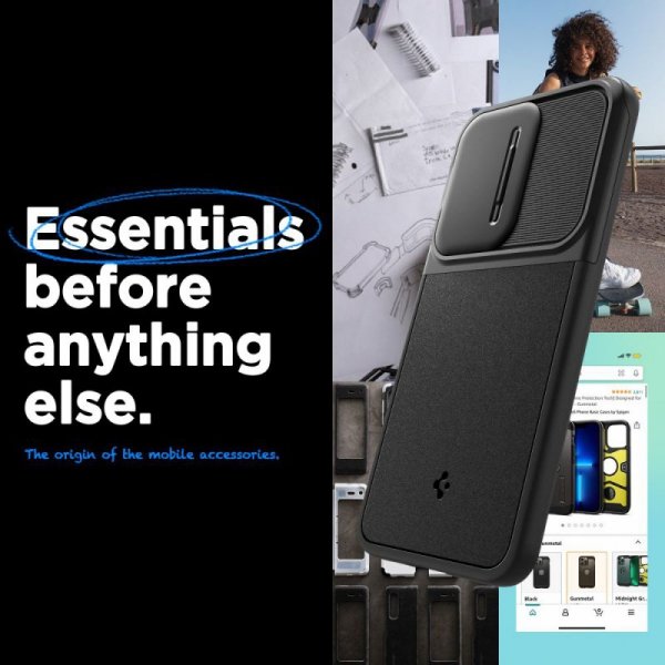 ETUI SPIGEN  OPTIK ARMOR GALAXY A55 5G BLACK
