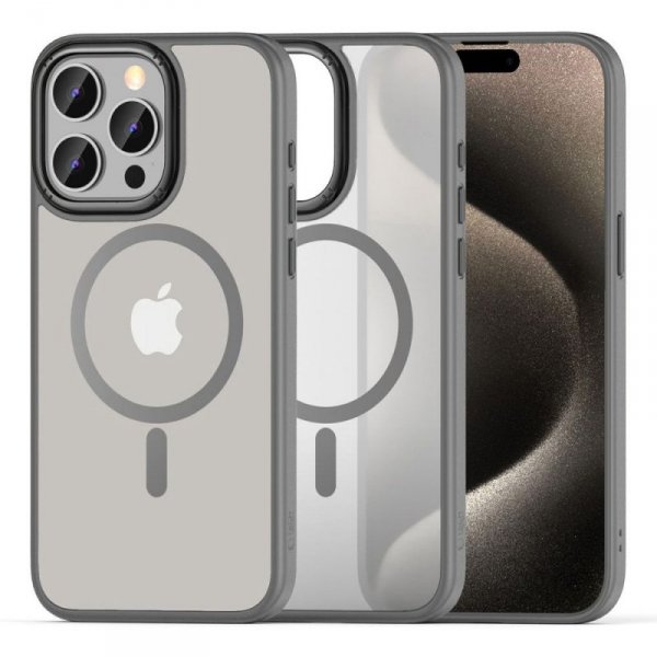 ETUI ETUI PLECKI CASE NAKŁADKA TECH-PROTECT   MAGMAT ”2” MAGSAFE IPHONE 15 PRO MATTE TITANIUM