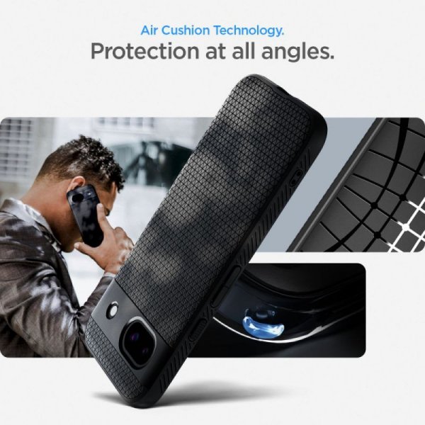 ETUI SPIGEN  LIQUID AIR GOOGLE PIXEL 8A MATTE BLACK