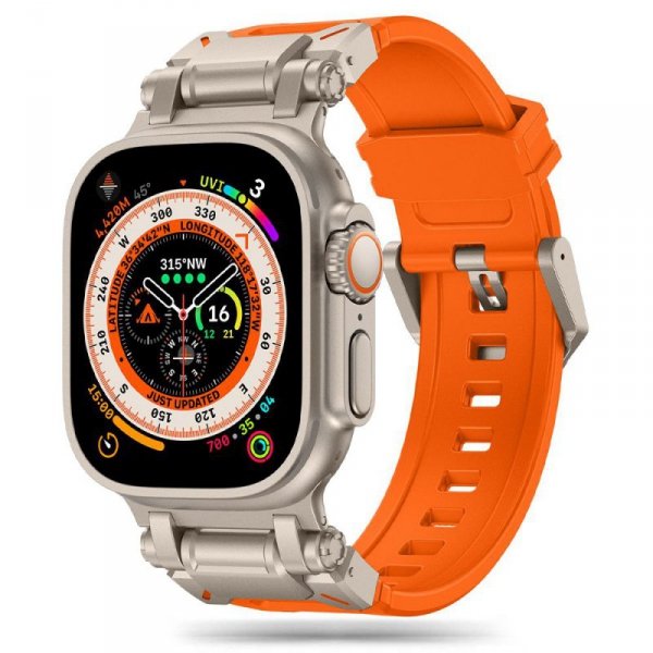TECH-PROTECT DELTA PRO APPLE WATCH 6 / 7 / 8 / 9 / 10 / SE / ULTRA 1 / 2 (44 / 45 / 46 / 49 MM) ORANGE/TITANIUM