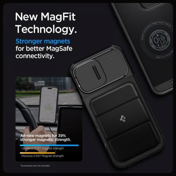 SPIGEN OPTIK ARMOR MAG MAGSAFE IPHONE 16 PRO BLACK