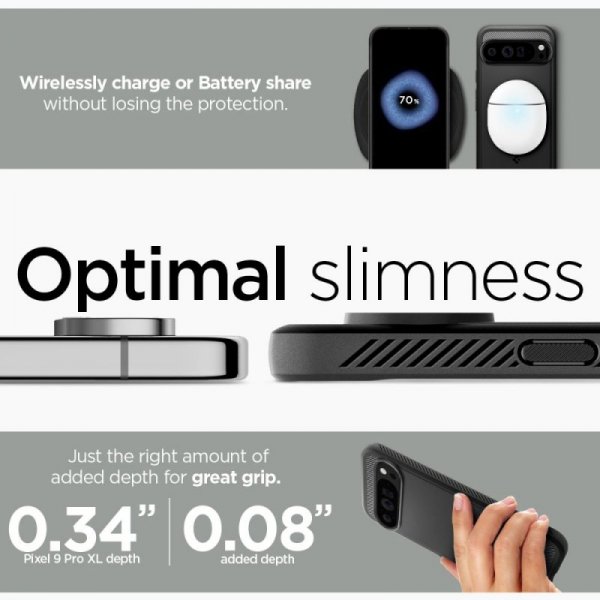ETUI SPIGEN  RUGGED ARMOR GOOGLE PIXEL 9 PRO XL MATTE BLACK
