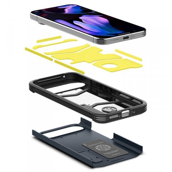 ETUI SPIGEN  TOUGH ARMOR GOOGLE PIXEL 9 PRO XL METAL SLATE