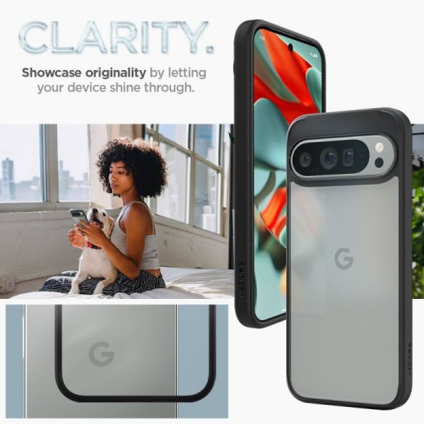 ETUI SPIGEN  ULTRA HYBRID GOOGLE PIXEL 9 PRO XL MATTE BLACK