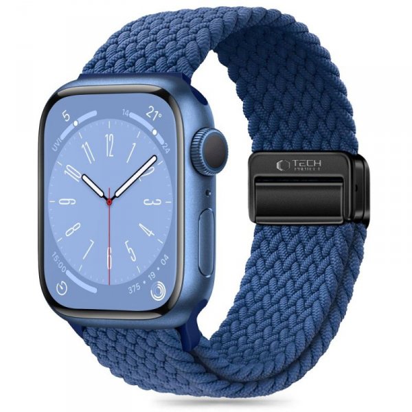 TECH-PROTECT NYLONMAG APPLE WATCH 6 / 7 / 8 / 9 / 10 / SE / ULTRA 1 / 2 (44 / 45 / 46 / 49 MM) MONTEGO BLUE