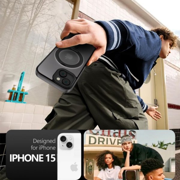 ETUI TECH-PROTECT  MAGRING MAGSAFE IPHONE 15 MATTE BLACK
