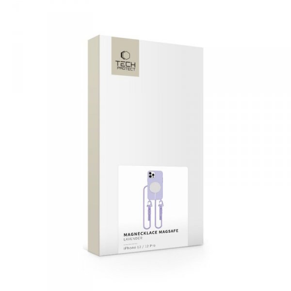 ETUI TECH-PROTECT  MAGNECKLACE MAGSAFE IPHONE 12 / 12 PRO LAVENDER
