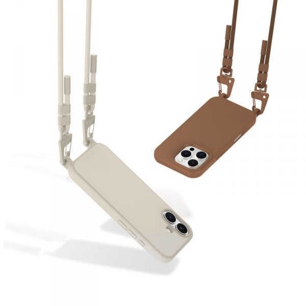 ETUI TECH-PROTECT  MAGNECKLACE MAGSAFE IPHONE 15 CHOCOLATE BROWN