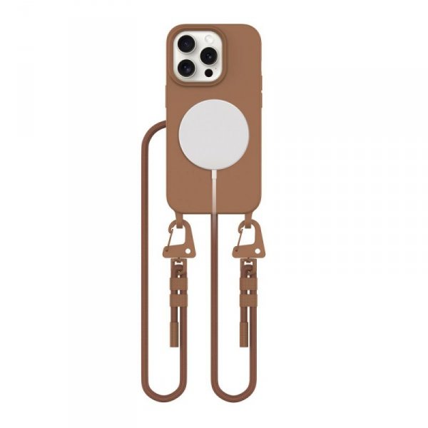 ETUI TECH-PROTECT  MAGNECKLACE MAGSAFE IPHONE 14 PRO CHOCOLATE BROWN